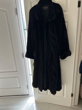 Women's Long Black Fur Coat